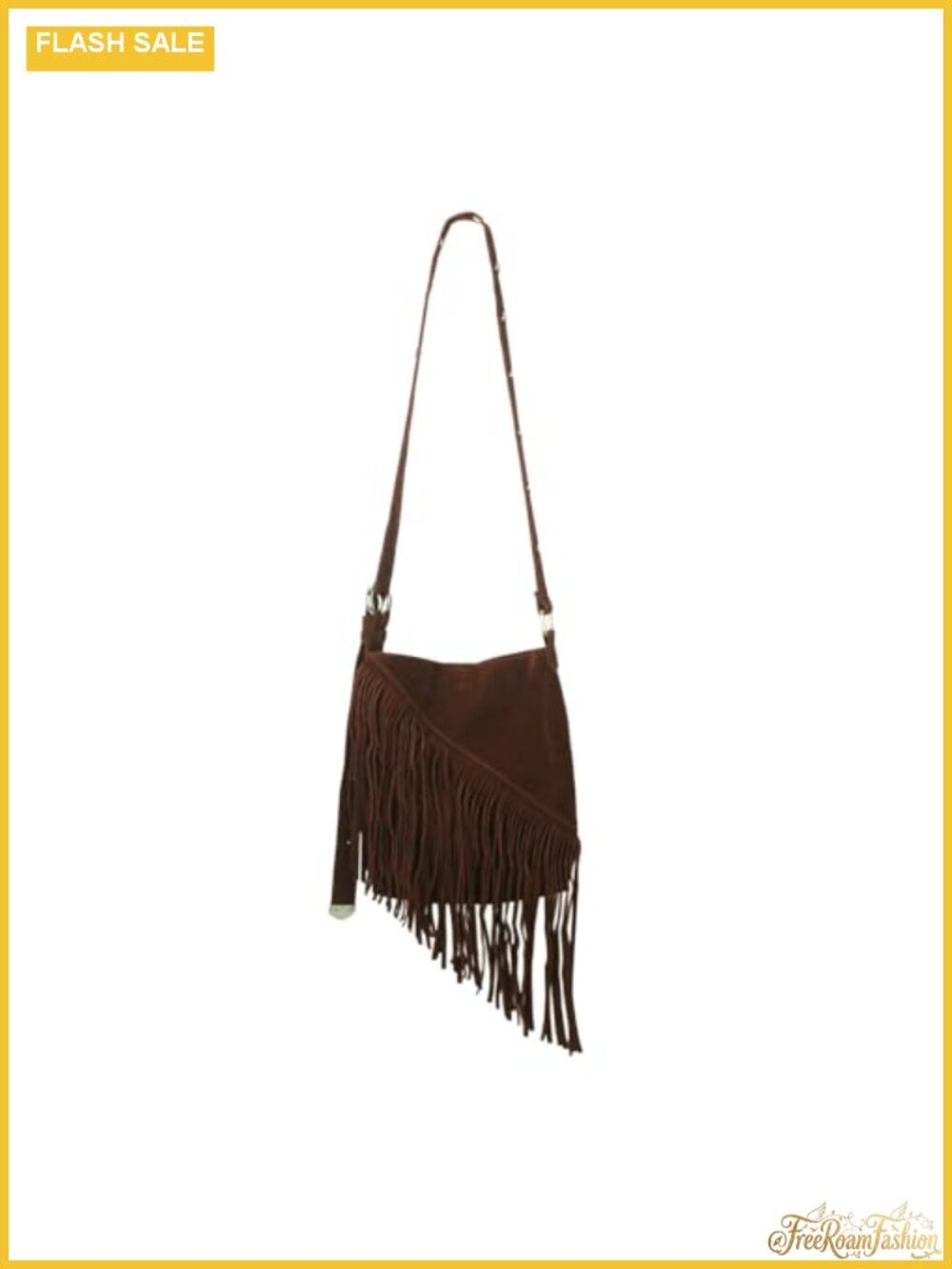 Faux Suede Fringe Crossbody Bag for Women, Tassel Purse Hippie Western Shoulder